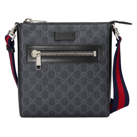 gucci messenger crossbody black|shoulder bag Gucci crossbody men's.